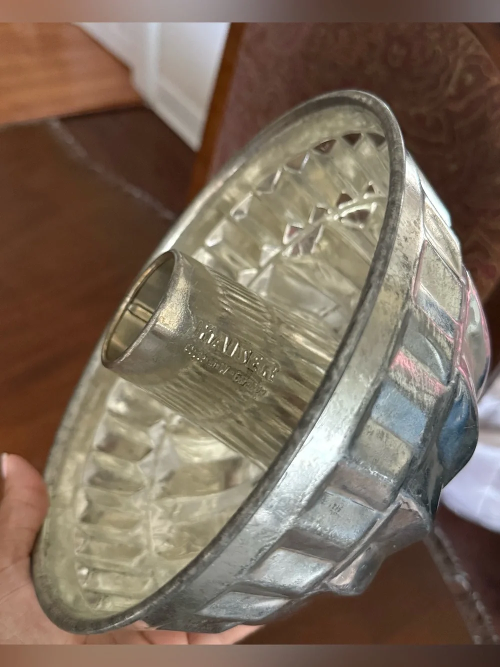 MCM Kaiser Bundt Pan West Germany Aluminum Fluted Cake Mold Jello Farmhouse 8.5”